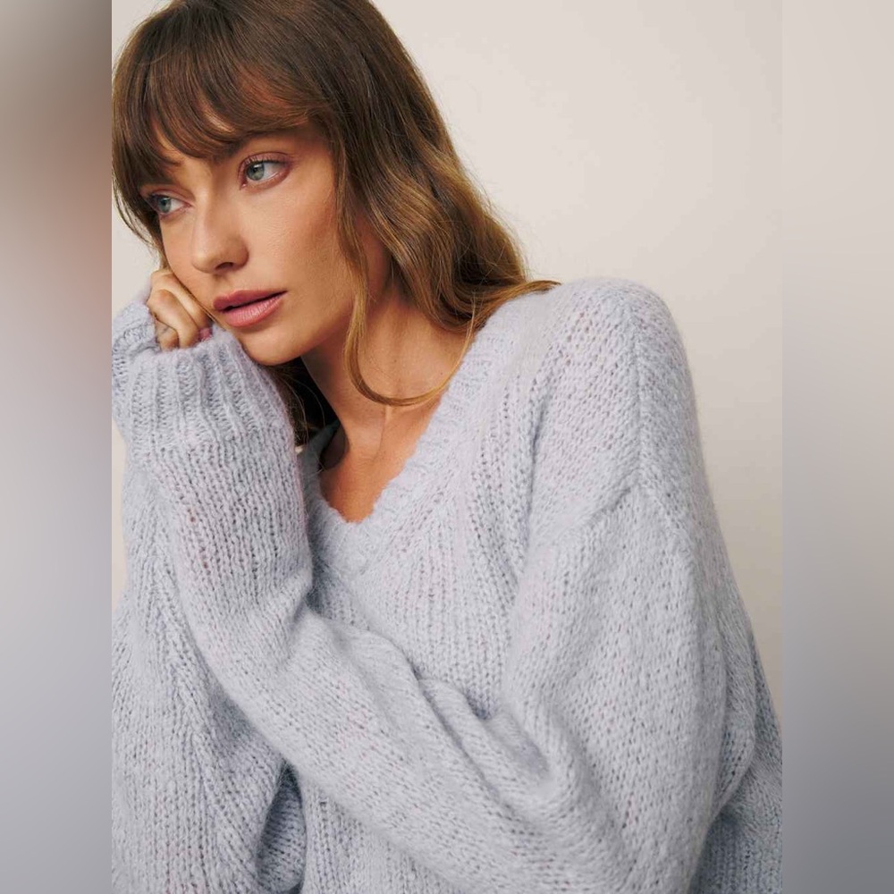 Reformation Wenda Sweater In Lavender Mist in Size S